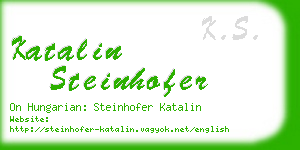 katalin steinhofer business card